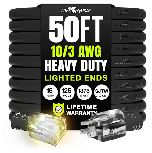 50ft 10/3 Ultra Heavy Duty (Black)