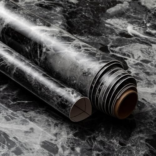 Very Berry Sticker Marble Contact Paper (Black)
