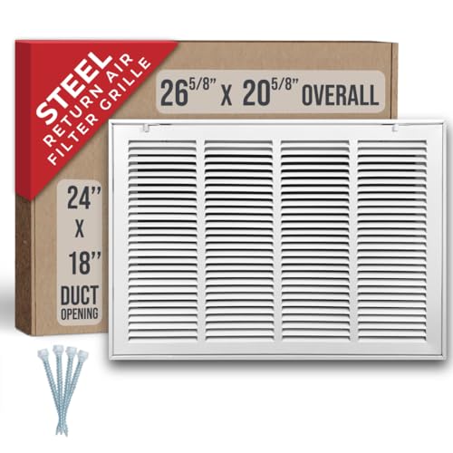 Fits 24x18 Duct Opening | Steel Return Air Filter Grille by Handua