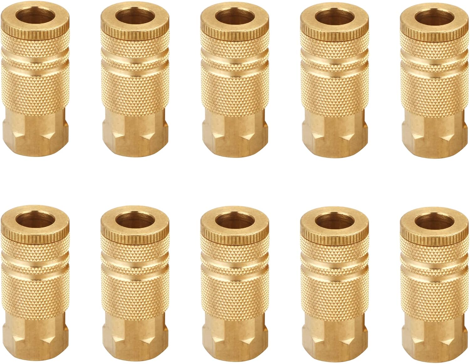 1/4-Inch Brass Female Couplers (10-pack)