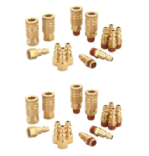 Coupler and Plug Kit (28 Piece), Solid Brass Quick Connect