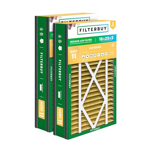 Filterbuy 16x25x3 MERV 11