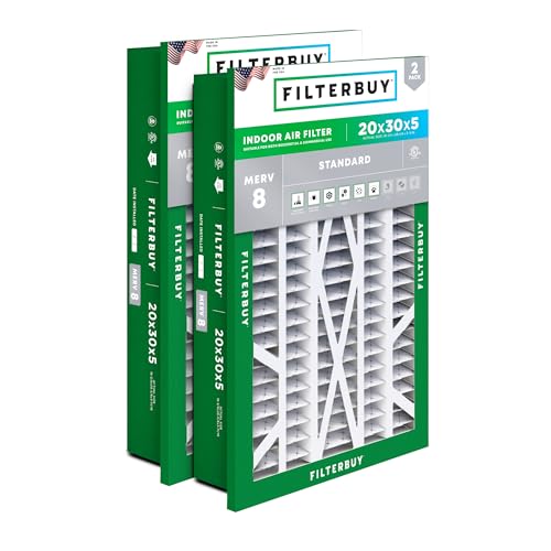 Filterbuy 20x30x5 MERV 8