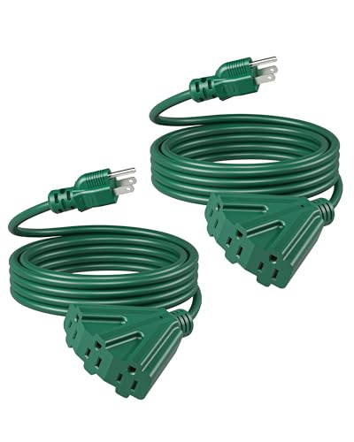 DEWENWILS 15 FT Outdoor Extension Cord (2-Pack)