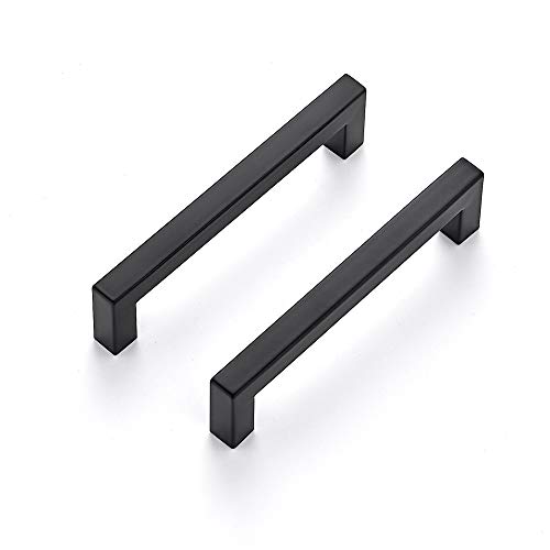 Ravinte 15 Pack 5 Inch Kitchen Square Cabinet Handles Matte Black Drawer Pulls for Cupboard Hardware