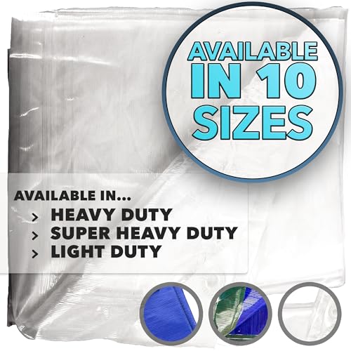 QUEEN OF TARPS | 10x12 Light Duty Tarp Waterproof, 70 GSM is 7 MIL, UV/Tear Resistant Tarp, Camping, Outdoor Furniture, Car, Tents, Painting, Firewood Protection | 10x12, Light Duty
