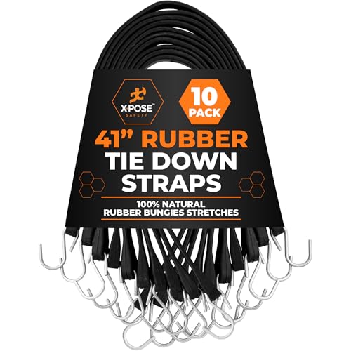 Xpose Safety 41" 10 Pack Black Bungee