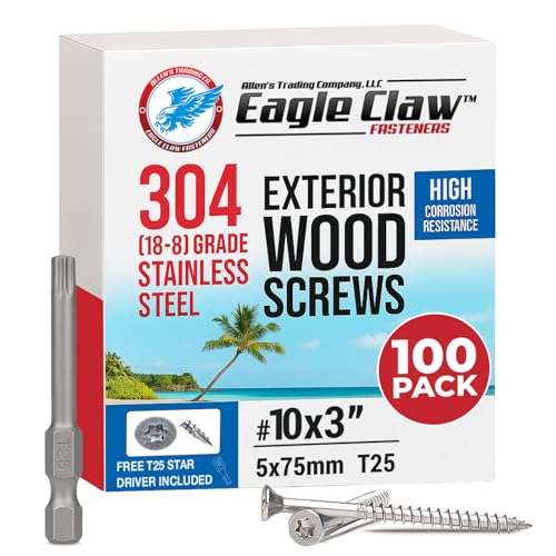 #10 x 3 Inch Stainless Steel Deck Screws
