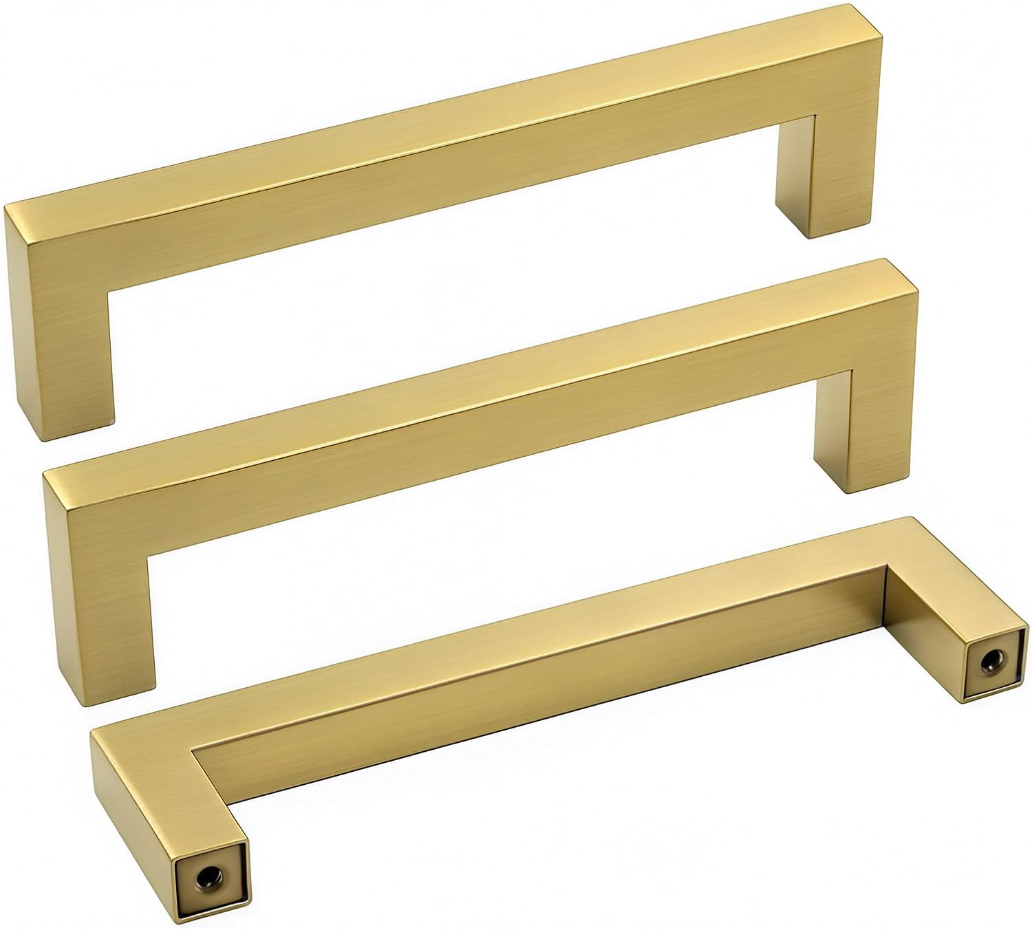 goldenwarm 20 Pack Gold Cabinet Pulls Brushed Brass Cabinet Handles-LSJ12GD102 Kitchen Cabinet Handles Bathroom Cabinet Hardware 4" Hole Spacing