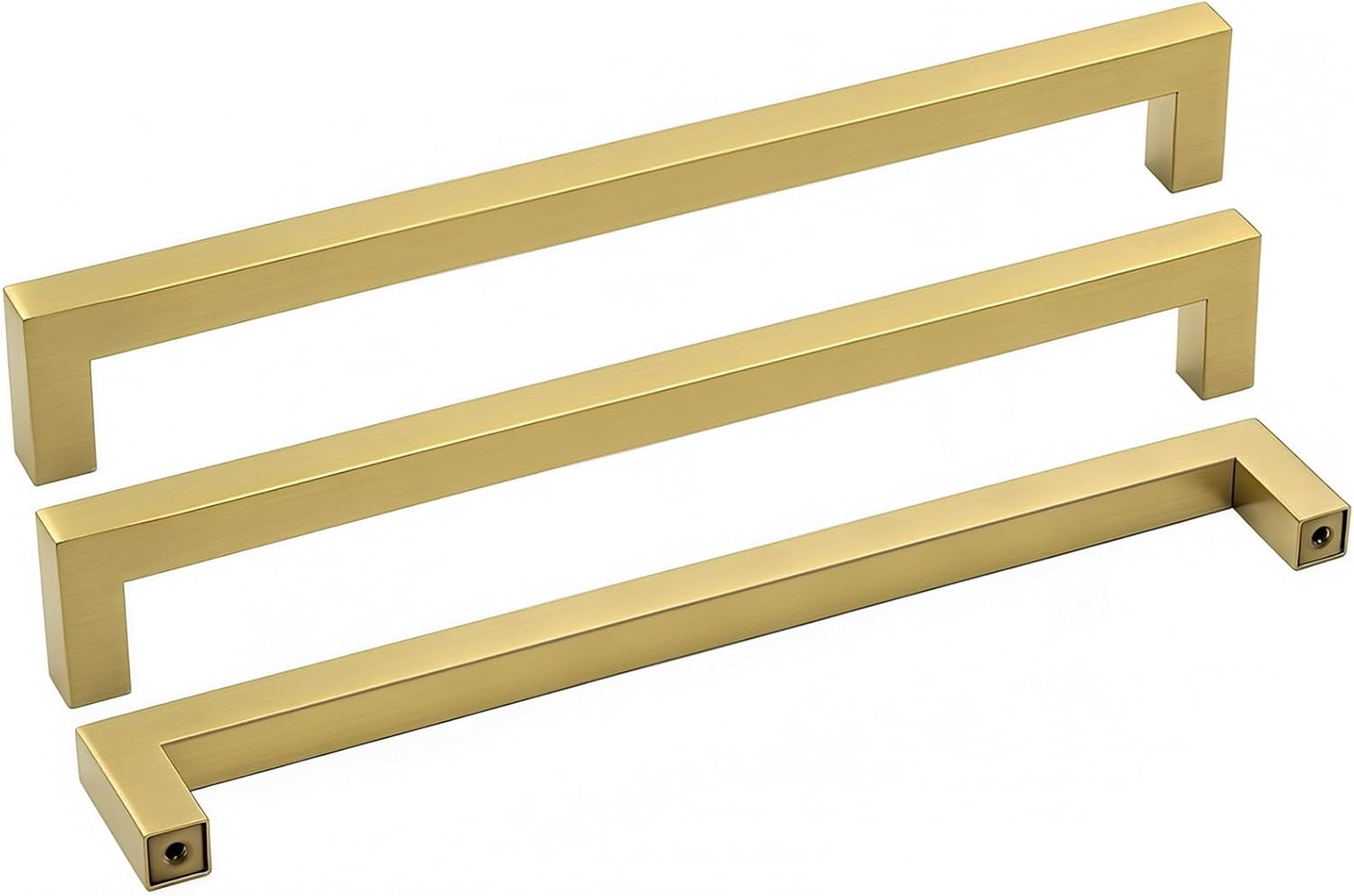 goldenwarm Cabinet Pulls Brushed Brass Bathroom Cabinet Handles Kitchen Cabinet Door Handle-LSJ12GD224 Cabinet Hardware 8-4/5" Hole Center 20 Pack