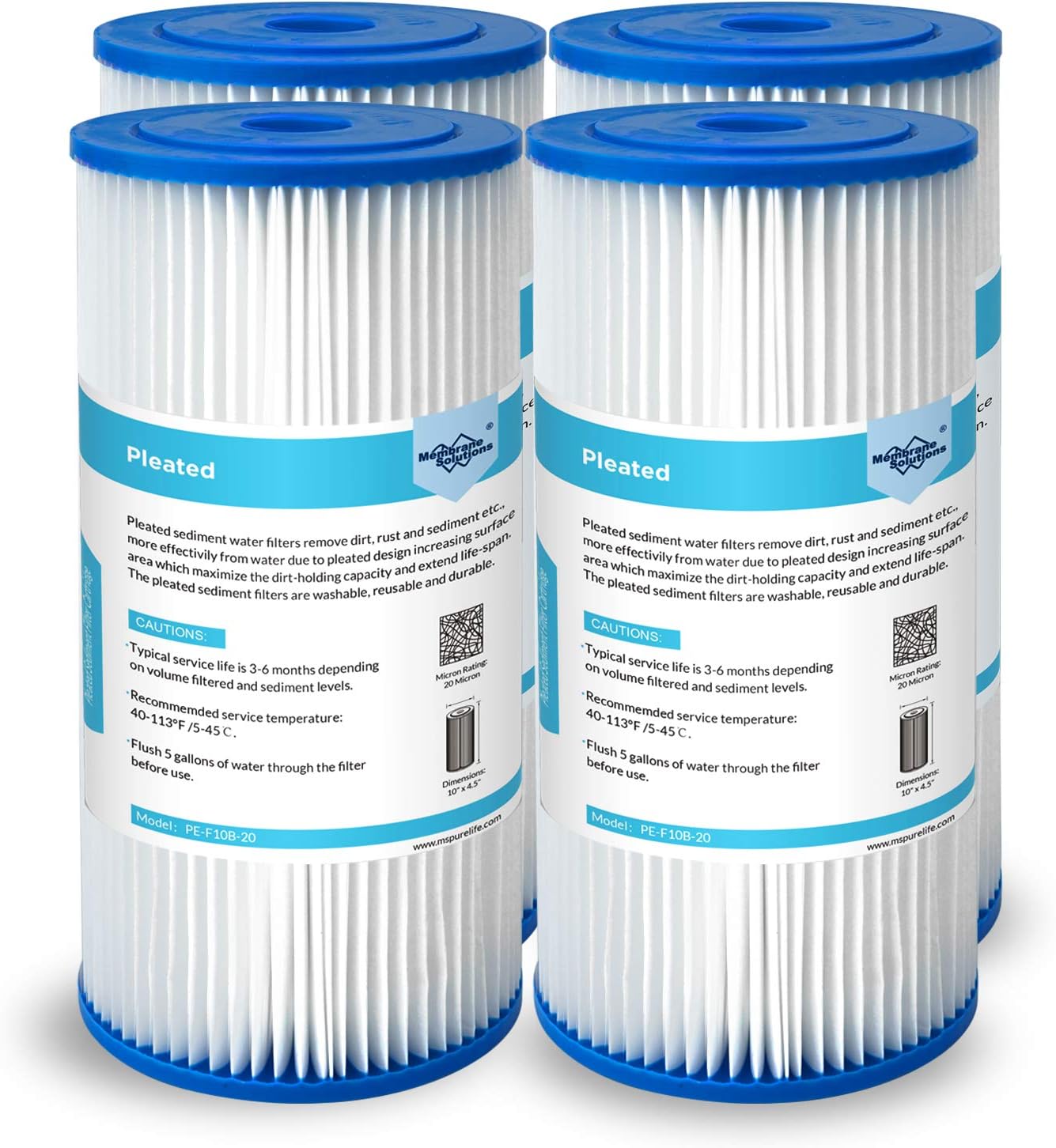Membrane Solutions 20 Micron Pleated