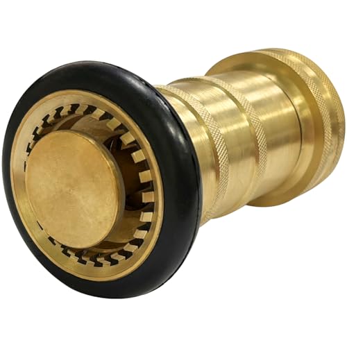 SAFBY Fire Hose Nozzle Brass Fire Equipment Spray Jet Fog (2" NPT/NPSH)