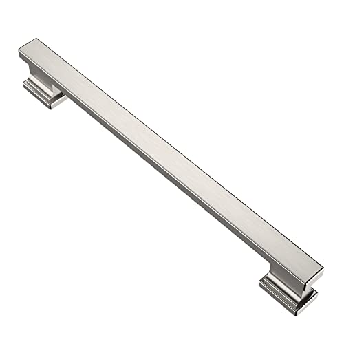 Alzassbg 5 Pack Brushed Satin Nickel Cabinet Pulls, 7 Inch Hole Centers
