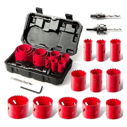 HYCHIKA Bi-Metal Hole Saw Kit (17 Pcs)