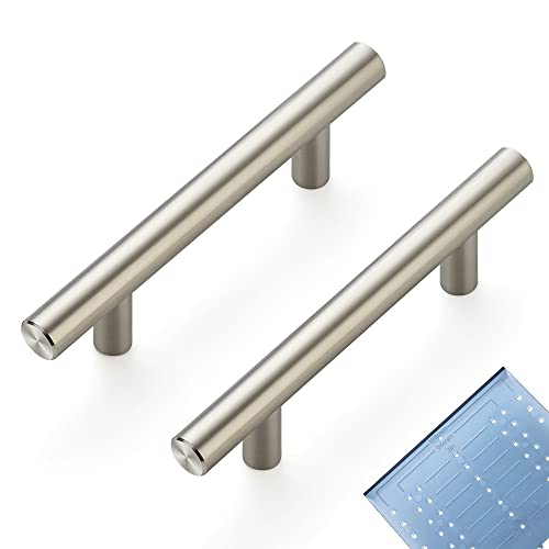 Ravinte 30 Pack | 5'' Cabinet Pulls Brushed Nickel Stainless Steel Kitchen Drawer Pulls Cabinet Handles 5Length, 3 Hole Center with Mounting Template