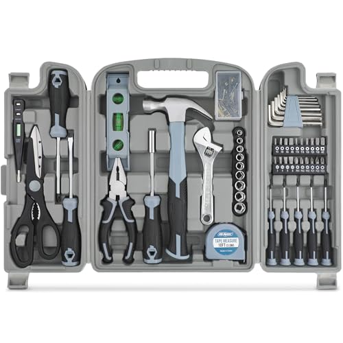 Hi-Spec 54pc General Household Tool Set  Home & Garage Hand Tool Kit with Toolbox Storage Case for DIY, Basic Repairs, Apartment, First-Time Homeowner & Everyday Home Maintenance