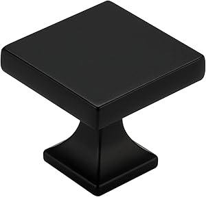 homdiy 25 Pack Black Square Knobs