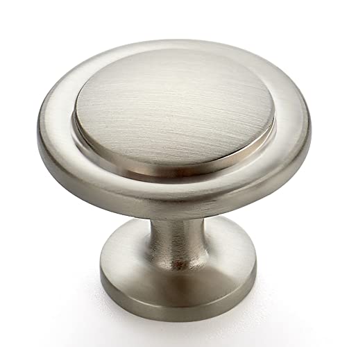 Ravinte 35 Pack 1-1/4 Inch Kitchen Cabinet Knobs - Brushed Nickel Zinc Drawer Pulls and Door Handles for Dressers