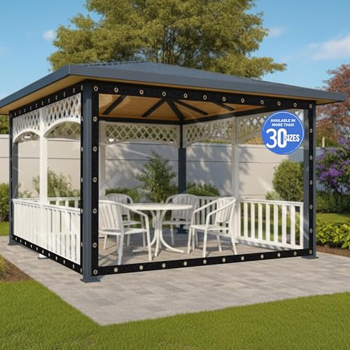 Covers & all Clear Tarp Heavy Duty Waterproof, 20mil Clear Tarp with Grommets, Outdoor Tarp for Patio Covers, Porch Screens, Greenhouses, Chicken Coop (6' H x 20' W Feet), Indoor or Outdoor Use