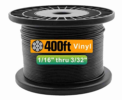 TOYELIU 304 Stainless Steel Black Vinyl Coated Wire Rope