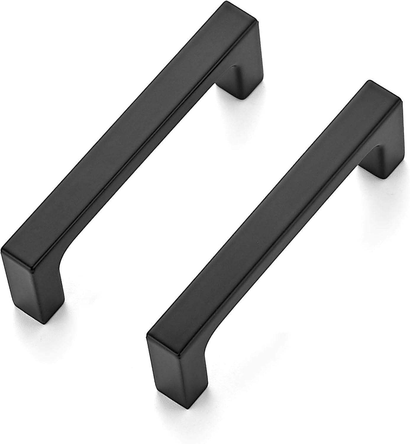 Ravinte 50 Pack Solid 3 Inch Kitchen Square Cabinet Handles Matte Black Pulls Drawer Pulls Kitchen Cabinet Hardware Flat Black Handles