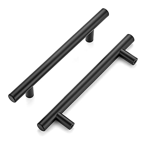Ravinte 45 Pack | 7.38'' Cabinet Pulls Matte Black Stainless Steel Kitchen Drawer Pulls Cupboard Pulls Cabinet Handles 7.38Length with 5 Hole Center