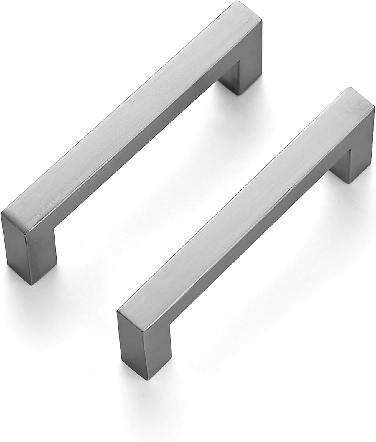 Ravinte 20 Pack 3-3/4 Inch Square Cabinet Handles Satin Nickel Pulls Brushed Nickel Drawer Pulls Kitchen Cupboard Hardware for Cabinets Cupboard Drawer Handles