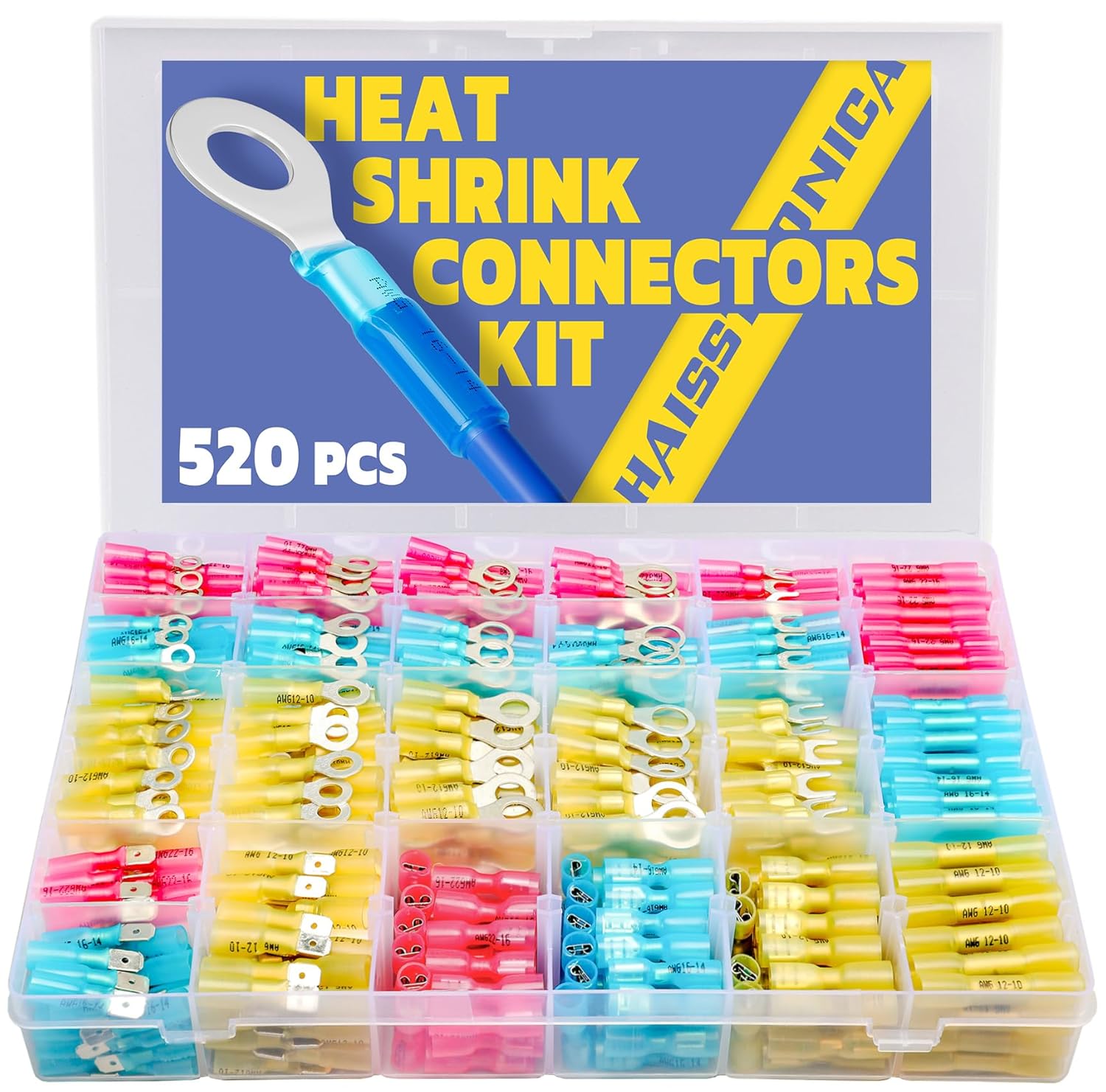 haisstronica 520PCS Marine Heat Shrink Kit