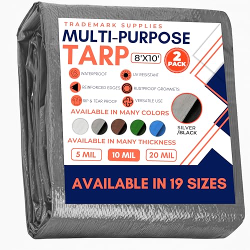 Tarp Cover 8X10 Silver/Black 2-Pack