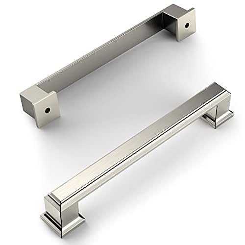Amerdeco 10 Pack Brushed Satin Nickel 5 Inch Pulls
