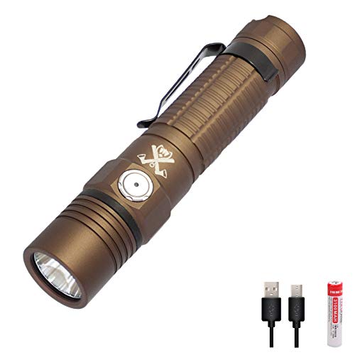 ThruNite TC15 V3 2403 High Lumen Flashlight, USB C Rechargeable LED Handheld Flashlights, Ultra-Bright CREE XHP 35.2 LED, Indoor/Outdoor (Camping, Security and Emergency Use) Cool White - Black CW