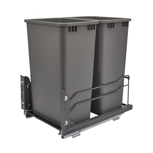 Rev-A-Shelf Pullout Dual Trash Cans (50 Quart)