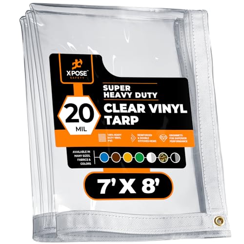 Xpose Safety 7' x 8' 20 Mil Clear Vinyl