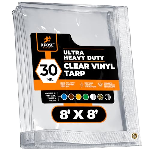 Xpose Safety 30 Mil Clear Vinyl 8' x 8'