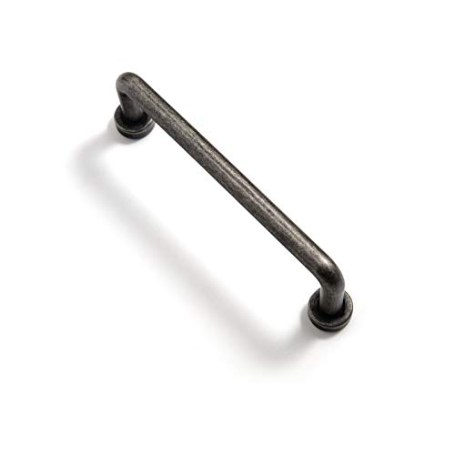 Goo-Ki 6 Pack 3 3/4'' Center to Center Antique Silver Cabinet Bar Pulls Vintage Drawer Handles Closet Classic Retro Home Kitchen Improvement Hardware