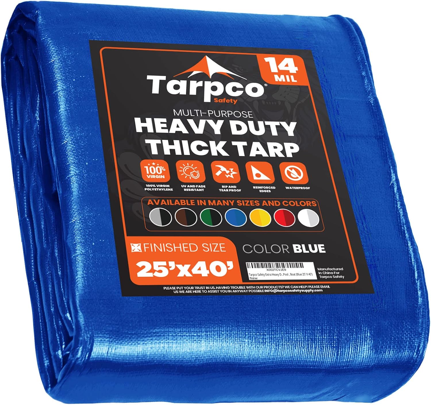 Tarpco Safety Extra Heavy Duty 14 Mil (25 X 40)