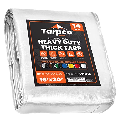 Tarpco Safety Extra Heavy Duty 14 Mil Tarp (White)