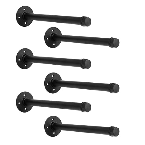 12 Inch Industrial Pipe Shelf Brackets (Set)