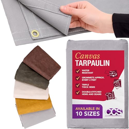 CCS Waterproof Canvas Tarp Cover (8x10 Ft)