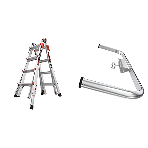 Little Giant Ladder Systems Velocity with Wheels, M17, 17 Ft, Multi-Position Ladder with Little Giant 10111 Wing Span/Wall Standoff