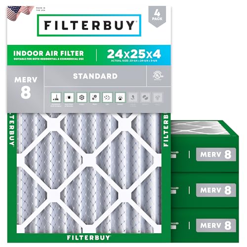 Filterbuy 24x25x4 MERV 8 (Top Rated)
