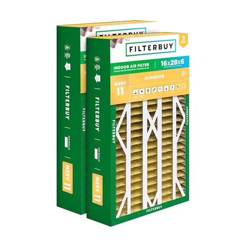 Filterbuy 16x28x6 MERV 11