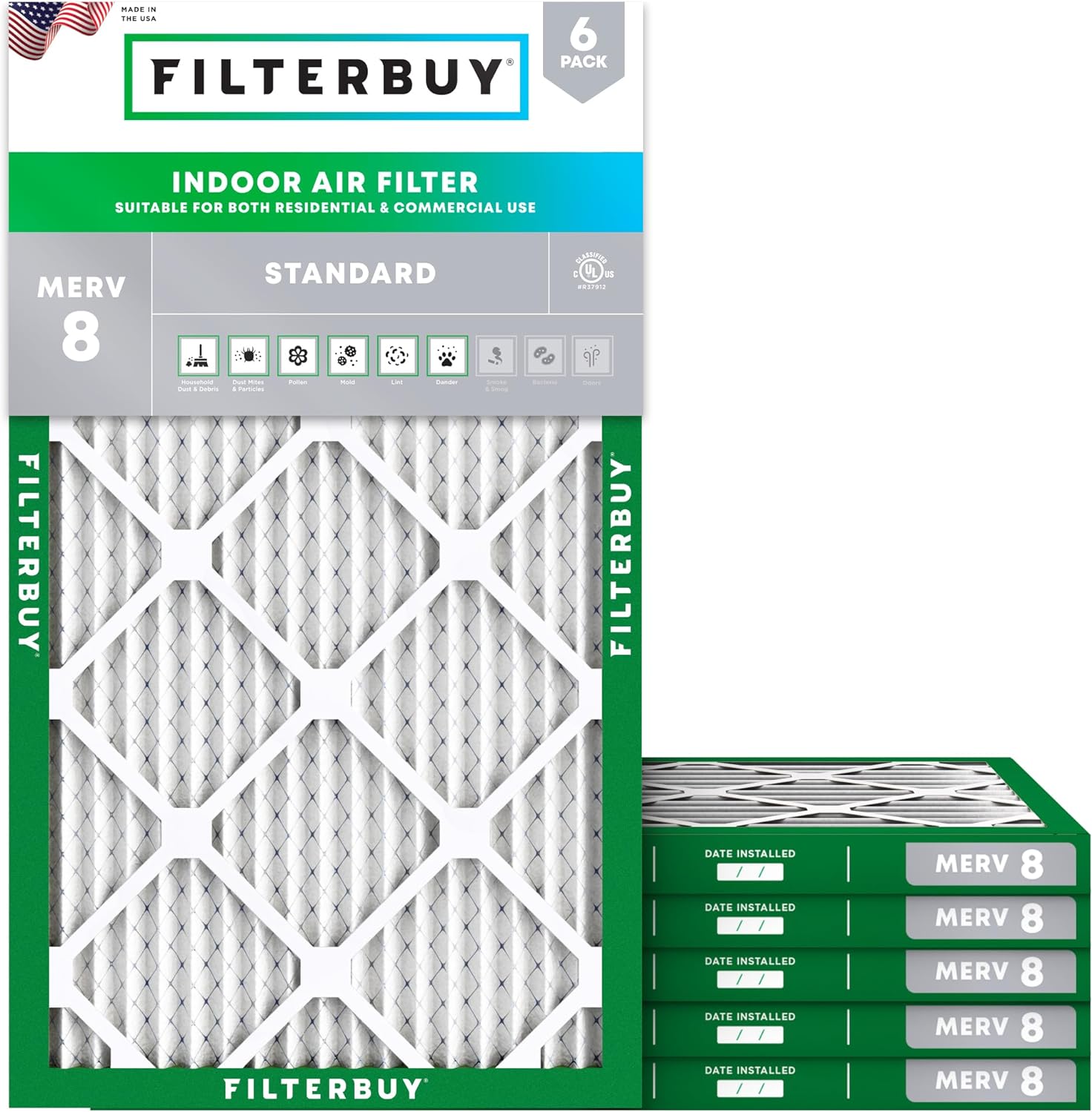 Filterbuy 20x32x1 MERV 8 (Budget)