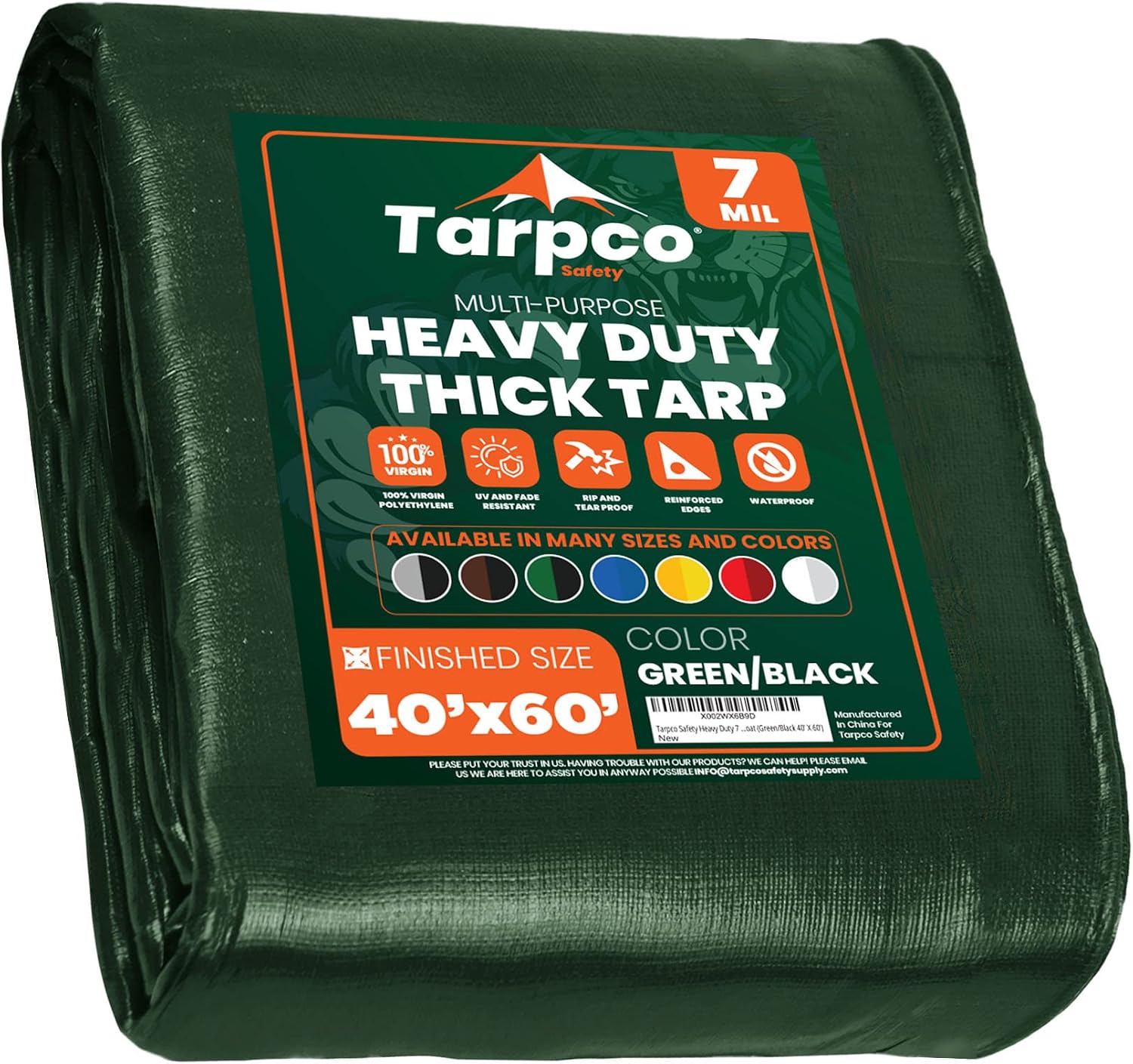 Tarpco Safety Heavy Duty 7 Mil (40 X 60)