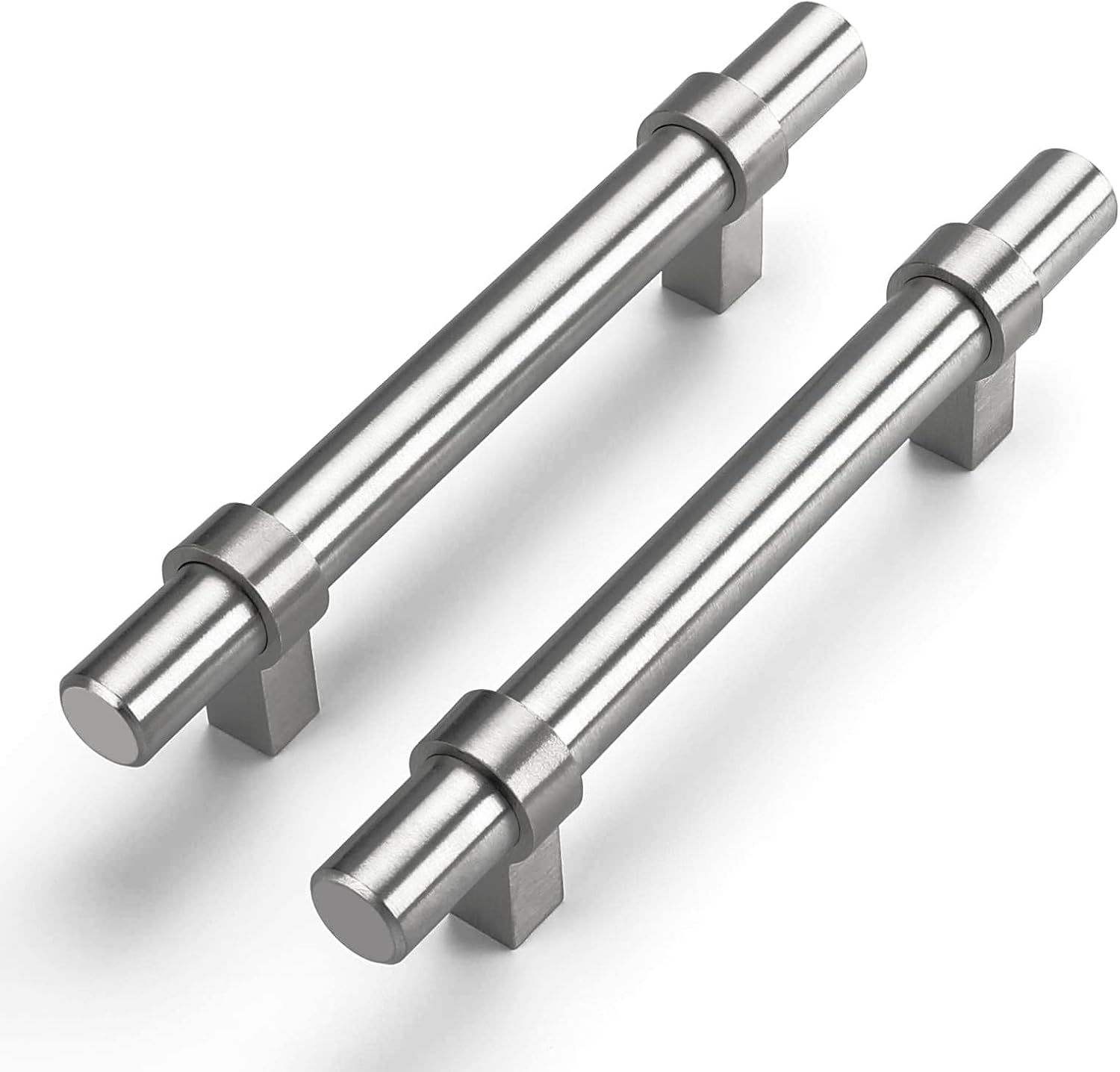 goldenwarm 25 Pack 3-3/4 inch Brushed Nickel Cabinet Pulls Satin Nickel Kitchen Drawer Handles Stainless Steel Dresser Hardware