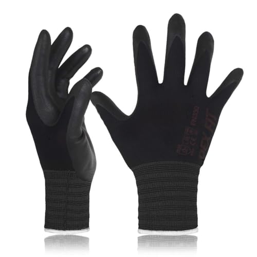 DEX FIT Nitrile Work Gloves FN330 (Black S)