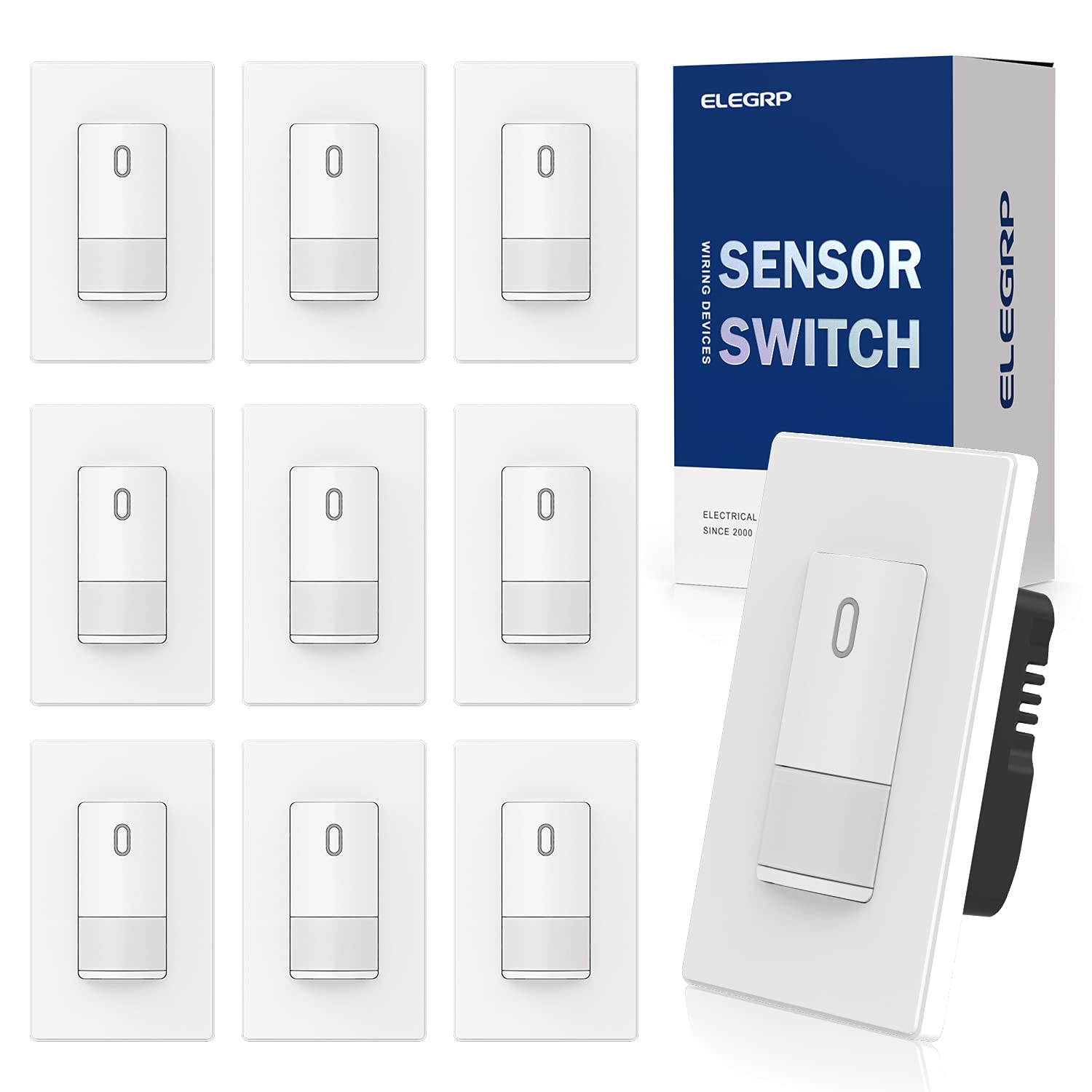 ELEGRP Occupancy Motion Sensor Light Switch (10 Pack)