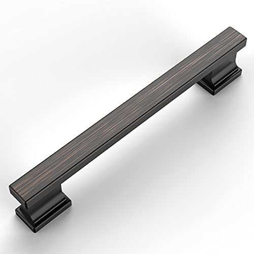 Amerdeco 10 Pack Oil Rubbed Bronze Cabinet Pulls 5 Inch(128mm) Hole Centers Kitchen Cabinet Handles Cabinet Hardware Kitchen Handles for Cabinets Cupboard Handles Drawer Pulls