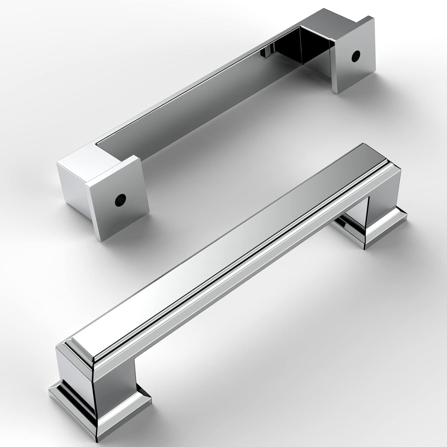 Amerdeco 10 Pack Polished Chrome Cabinet Hardware