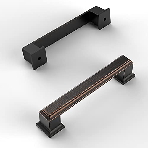 Amerdeco 10 Pack Oil Rubbed Bronze Cabinet Pulls 3-3/4 Inch